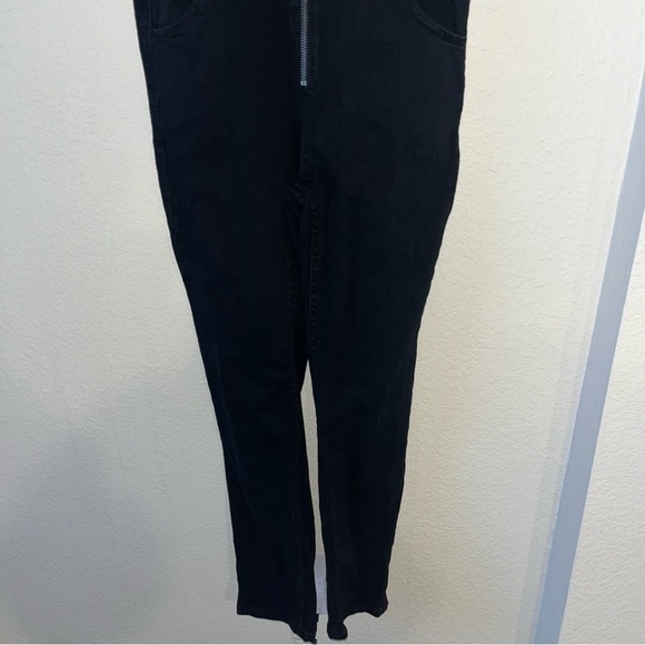 Free People Black Front Zip Overalls Size 2 - Picture 3 of 10